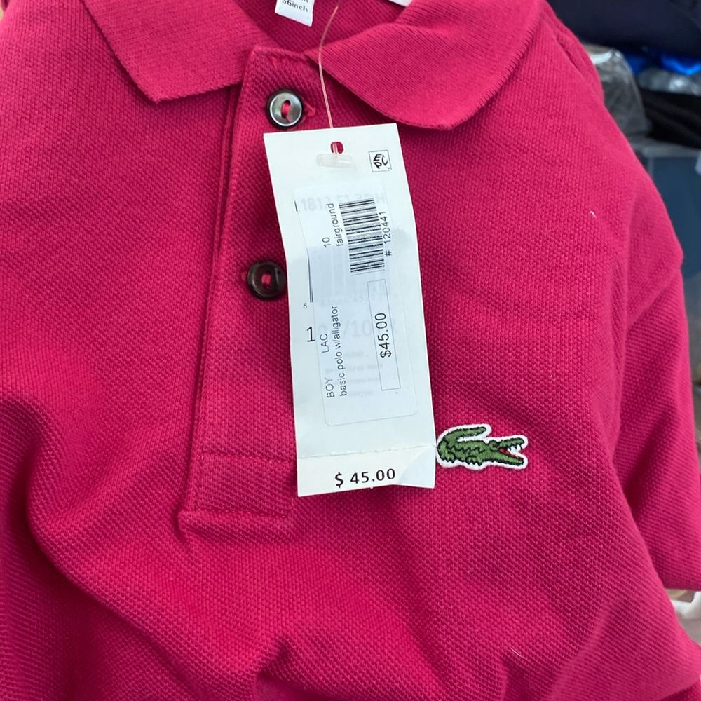 Lacoste boys polo shirt‎ fuchsia